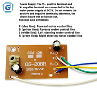 Lixinzhuo GS 156 208 27M40M Placa de Circuito de Control Remoto de Cuatro Vías, Módulo Transmisor Receptor, Placa Base PCBA para Coche de Juguete, 3.6-6V