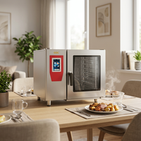 Fours commerciaux portables OEM d'usine à longue durée de vie, équipement de cuisson professionnel, fours à convection avec 6, 8 ou 10 plateaux.