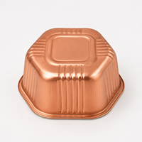 Nouveaux bols de cuisson jetables en aluminium ronds avec couvercle en feuille d'or, emballage alimentaire de qualité supérieure pour traiteur et desserts