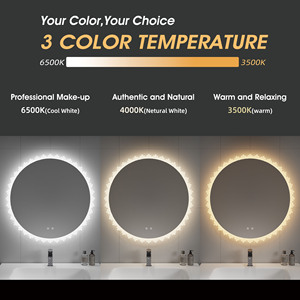 3000K 4000K 6000K Có Thể Điều Chỉnh 800Mm Nhà Cung Cấp Các Nhà Sản Xuất Không Thường Xuyên Với Đèn Vòng LED Chống Sương Mù Treo Tường Phòng Tắm Gương - Product Image 3