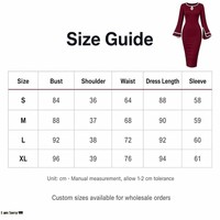 Robe midi moulante élégante pour femme avec col clé, manches cloche et bordure contrastante pour soirée