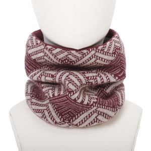HZW-25098 Écharpe de cou chaude en tricot <span class=keywords><strong>jacquard</strong></span> rouge unisexe pour l'hiver - Product Image 5