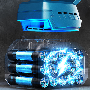 เลื่อยโซ่ไฟฟ้าไร้สาย OEM ขนาด 12 นิ้ว 21V มอเตอร์ไร้แปรงถ่าน 900W ใช้งานมือเดียว สำหรับตัดแต่งไม้ อุตสาหกรรม DIY สีน้ำเงิน - Product Image 4