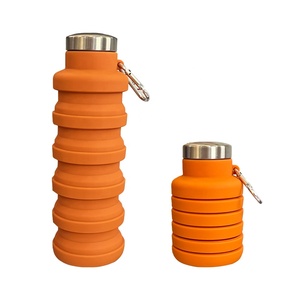 500ml Stylish Silicone ráp chai nước cho các hoạt động ngoài trời có thể gập lại với xử lý và <span class=keywords><strong>cap</strong></span> cho leo núi - Product Image 5