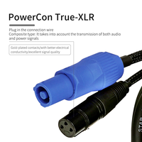 Câble hybride combiné DMX XLR 3 broches 14 AWG Powercon Plus 6FT personnalisé pour enceintes amplifiées