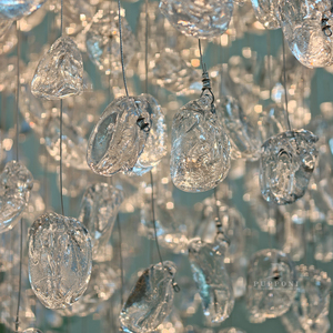 Luxury Cascading <b>Crystal</b> Flush Mount Lamp Round Canopy <b>Crystal</b> <b>Chandelier</b> For Hotel Lobby Project - Product Image 2