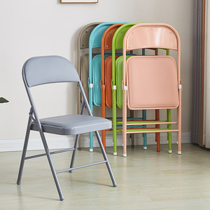Multi-color Plastic Durable Space Saving Event Classroom <strong>Padded</strong> Folding Stackable Training <strong>Chairs</strong> for Home Office - Product Image 3