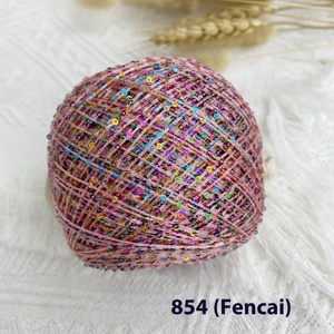 Lana Italiana Importada Carole para Tejer a Mano, <span class=keywords><strong>Moda</strong></span> de Alta Gama, 25g, Variedad de Colores con Lentejuelas Coloridas, Patrón Teñido, 58 Yuanes - Product Image 3