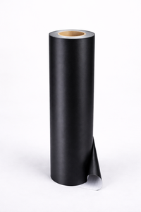 Feuille décorative en plastique PET noir anti-traces de doigts pour lamination de meubles, structure GAG anti-bactérienne, stock disponible, simple face - Product Image 2