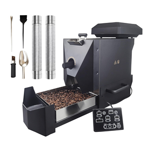Machine à torréfier le café automatique de 500 g pour usage domestique avec filtre à fumée, les tuyaux de fumée et le collecteur de marcaille - Product Image 2