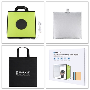 PULUZ PU5032 Boîte à lumière annulaire LED de 30 cm pour photographie avec 6 fonds de couleur – <span class=keywords><strong>Meilleur</strong></span> prix - Product Image 3