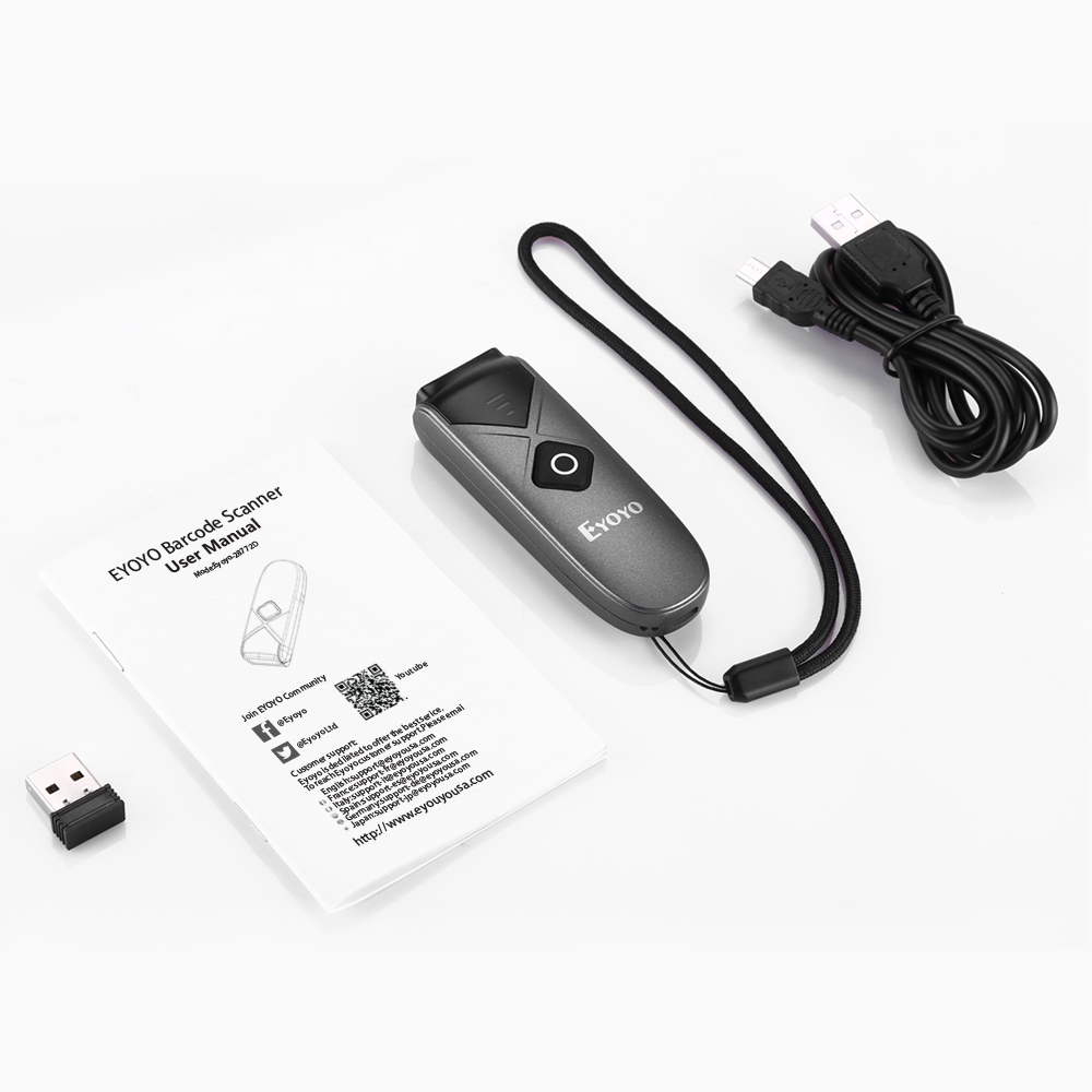 Eyoyo ハンドヘルド USBバーコード スキャナー Amazon.co.jp: Eyoyo ハンドヘルド USBバーコード スキャナー QR