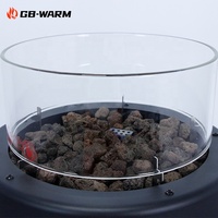 Le foyer à gaz peut être déplacé à volonté, semble bien avec du verre pour voir la flamme du foyer à gaz extérieur