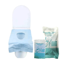 Housses de siège de toilette jetables, biodégradables, écologiques, emballées individuellement, en lot unique, pour les voyages et l'apprentissage de la propreté en public