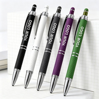 Stylos à bille métalliques à écran tactile avec revêtement par pulvérisation, vente en gros, 1,0 mm, stylos promotionnels personnalisés pour la publicité et le marketing