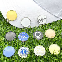 Marqueur de balle de golf en alliage de zinc avec logo personnalisé, jeton de poker, pièce de défi, accessoire de club en métal magnétique, processus d'émail