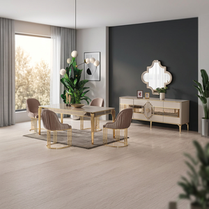 Athome Istanbul Metal Dining <b>Table</b> Model ISTANBULDINING02 190 cm <b>Expandable</b>/Extendable Modern Design for Hotel and Home Use - Product Image 3