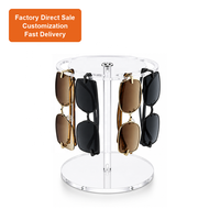 2 rangées, porte-lunettes écologique et amovible, présentoir pour lunettes avec espace de rangement, éléments décoratifs