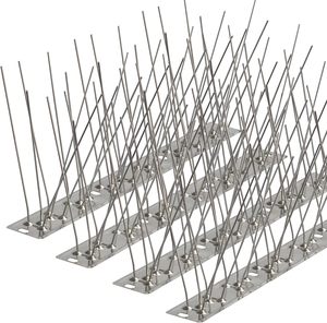 Kit de pointes <span class=keywords><strong>anti</strong></span>-oiseaux avec base en polycarbonate – Barrière <span class=keywords><strong>anti</strong></span>-intrusion durable pour fermes et cours – Sécurité extérieure longue durée - Product Image 1