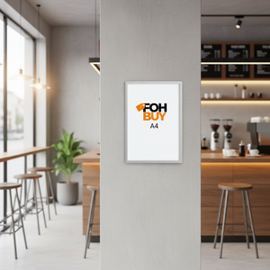 Lightbox LED da Parete Rettangolare A4 in Lega di Alluminio Argento per Interni - Product Image 4