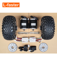 VTT électrique à gros pneus 2WD 500W 10 pouces Go Kart Kit de moteur brossé à grande vitesse entraîné par chaîne double