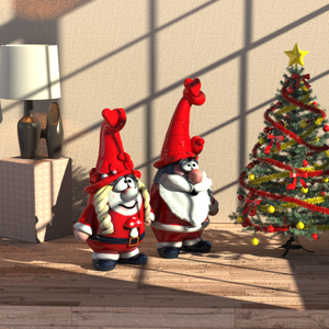 Decoraciones de Jardín de Duendes Pintadas a Mano Personalizadas al por Mayor, Figuras de Pareja de Duendes con Sombrero Rojo Hechas a Mano para Marcas de Jardinería de Alta Gama, OEM ODM - Product Image 6