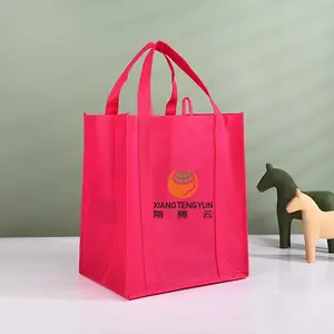 Kunden spezifische Logo-Werbe geschenk verpackungs tasche, die nicht gewebte Einzelhandelslogo-Einkaufstasche mit Reiß verschluss faltet