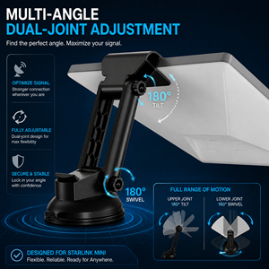 Starlink Mini Mount 360 Adjustable Durable Sturdy ABS Dashboard Suction Cup Kit Car Windshield RV Truck Interior Mounting - Product Image 4