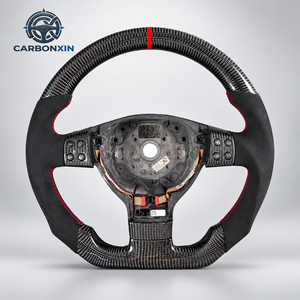 Volants de voiture en cuir pour Volkswagen Golf MK5 R Golf 5 Jetta Tiguan Passat pour VW CC Audi Bora POLO 2008 2015 - Product Image 1