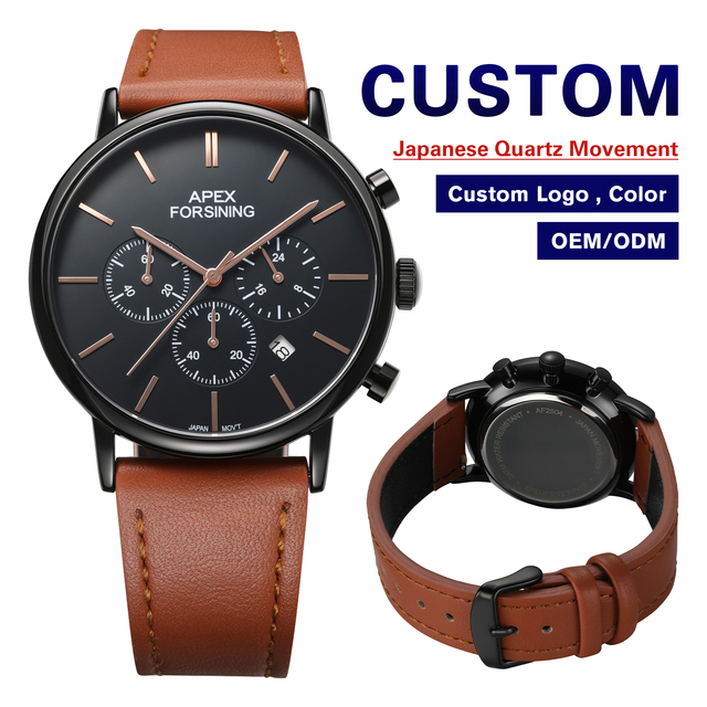 2026 Forsining New Arrival Sports 24h Luminous Fashionable Charm Luxury Business Watches Men's Japan Movement Quartz Stop Watch