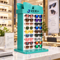 Support rotatif pour lunettes en acrylique, double face, pour 32 paires de lunettes de soleil, pour comptoir de magasin de détail