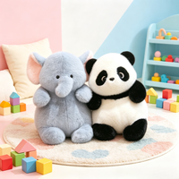 Peluche Panda Rouge Série Lazy Personnalisée OEM ODM, Peluche Éléphant, Poupée Enfant, Figurine Pingouin en Peluche, Cadeau