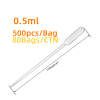 Utilisation d'hôpital de vente directe d'usine 0.2ml 0.5ml Pipette stérile médicale jetable de Pasteur