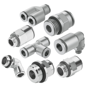 Original Germany FESTO NPQM Series Metal Push-in Fittings High Temperature Pneumatic Tube <b>Connectors</b> Food Safe Air Fittings - Product Image 2