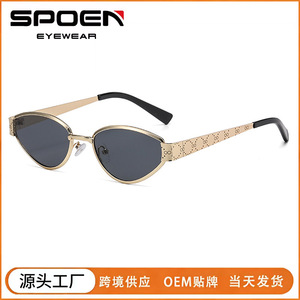 Lunettes de soleil œil de chat à monture intégrale UV400 pour femmes, style rétro, pour la conduite et la mode - Product Image 5