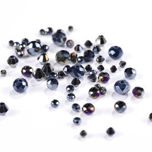 Perles de verre rondes tchèques pour la fabrication de bijoux, bricolage Bracelet collier anneaux accessoires perles Kit cristal perles d'espacement à facettes - Product Image 2