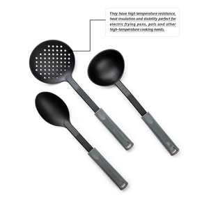 Meilleur prix d'usine en nylon antiadhésif à fente tourneur <span class=keywords><strong>louche</strong></span> <span class=keywords><strong>spatule</strong></span> <span class=keywords><strong>ensemble</strong></span> d'ustensiles de cuisine pour la cuisine ustensiles de haute qualité - Product Image 5