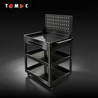 Chariot d'atelier TOMAC à roulettes avec 3 tiroirs et panneau perforé pour rangement d'outils