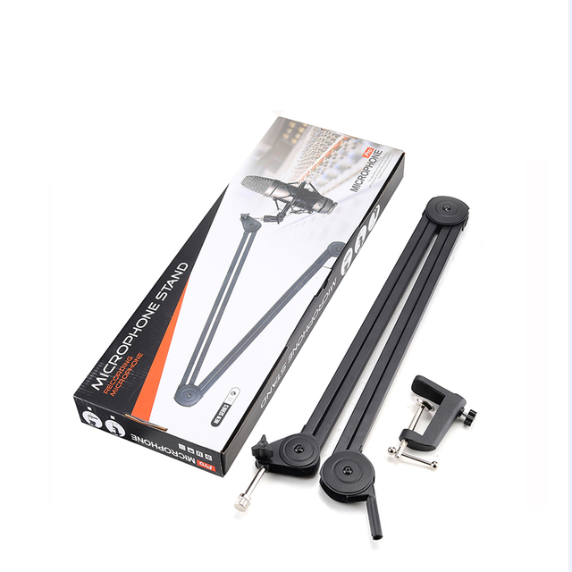 Universal Desktop Microphone Stand NB38 Springless Boom Arm with Metal Material for Mobile Phone Live Broadcast