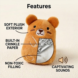 Jouet en peluche de dessin animé avec son et <span class=keywords><strong>papier</strong></span> à l'intérieur, résistant aux griffures et aux morsures des chats et des chiens, interactif pour soulager l'ennui - Product Image 2