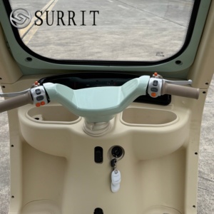 Tricycle électrique rétro pour passagers, tuk-tuk 3 places, véhicule de transport couvert avec auvent - Product Image 2
