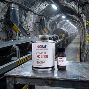 Ciment de vulcanisation à froid SC2000, adhésif bicomposant pour la réparation de rouleaux, la réparation des trémies, la réparation des revêtements en caoutchouc et la maintenance des bandes transporteuses - Product Image 1