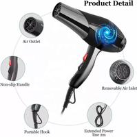 6 In 1 Nozel Konsentrator Daya Besar Profesional AC Motor Pengering Rambut Salon Pengering Rambut