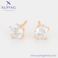A00910825 Xuping – ensemble de bijoux à breloques avec diamant, or 18K, cuivre écologique, boucles d'oreilles simples pour dames