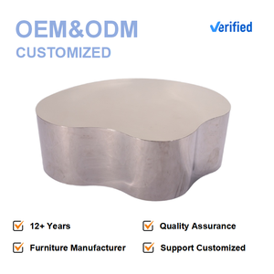 In acciaio inox italiano Iceberg evento tavolino da caffè di lusso creativo oro argento specchio quadrato per il matrimonio - Product Image 2