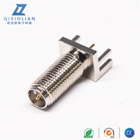 Latón niquelado RP SMA Antena hembra Conector RF 1,6mm Espaciado de montaje en borde Conector coaxial de 30mm