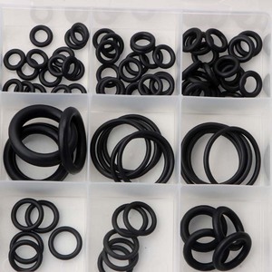 225pc Black O-<b>Ring</b> Assortment <b>Rubber</b> Sealing <b>Rings</b> Transparent Box Set Home Machinery Repair - Product Image 5
