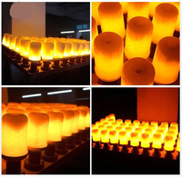 Ampoules LED Maïs à Effet Flamme pour Jardin Décoration de Noël, 4 Modes, Culots E26/E27/B22, Flamme Vacillante Effet Inversé