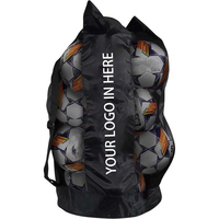Sac de transport professionnel XL en maille robuste pour ballons de football, avec compartiment pour carte d'identité, idéal pour l'école et l'entraînement