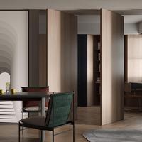 Modern Design Solid Wood Pivot Door Waterproof Interior Partition for Office & Living Room Customizable Finished 1 Year Warranty